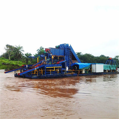 Dredgeira de ouro de corrente de balde de alta capacidade QHCBD-5 com equipamento de remoção de diamantes