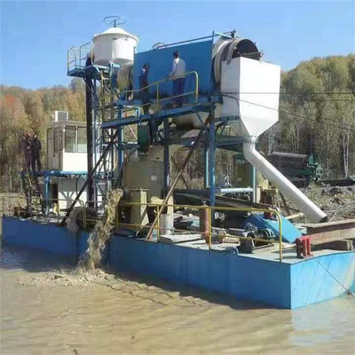 Vibração Chut Chain Bucket River Mining Dredger para ouro Dredging profundidade 2-30m