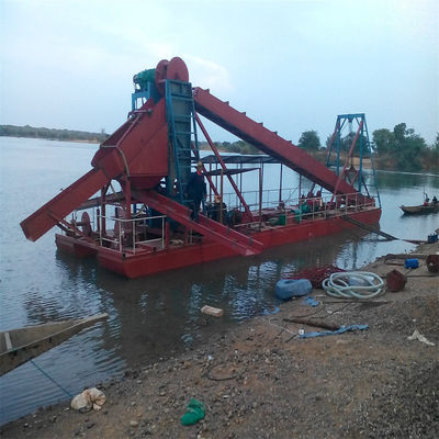 Vibração Chut Chain Bucket River Mining Dredger para ouro Dredging profundidade 2-30m