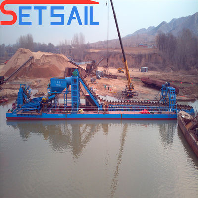 Chain Bucket River Diamond Dredger com Jigging Machine 380V Voltage e reembolso de 30 dias