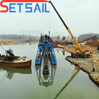 37kw-200kw Digging Lake Gold Diamond Dredger com Chain Bucket River Equipamento de mineração