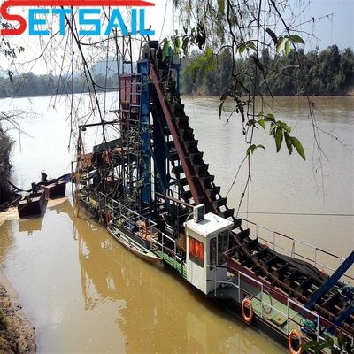 Set Sail 100m3/Hora Bucket Chain Gold Dredger para Seleção e Panning de Ouro a preços acessíveis