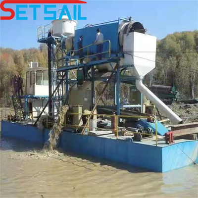 Set Sail 100m3/Hora Bucket Chain Gold Dredger para Seleção e Panning de Ouro a preços acessíveis