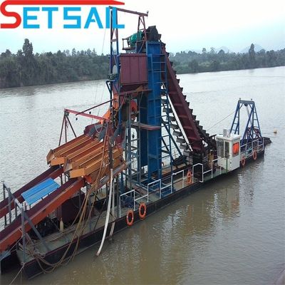 Set Sail 100m3/Hora Bucket Chain Gold Dredger para Seleção e Panning de Ouro a preços acessíveis