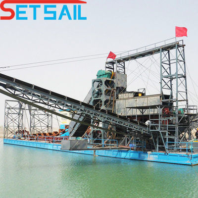 Set Sail 100m3/Hora Bucket Chain Gold Dredger para Seleção e Panning de Ouro a preços acessíveis