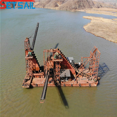 150m3/Hora Dredger de ouro de cadeia de balde para seleção e paneamento de ouro