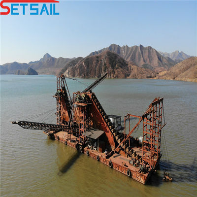 150m3/Hora Dredger de ouro de cadeia de balde para seleção e paneamento de ouro