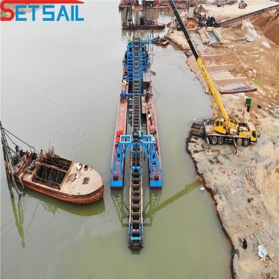 200m3/Hora Dredger de ouro de cadeia de balde para venda na Indonésia Amigável ao meio ambiente