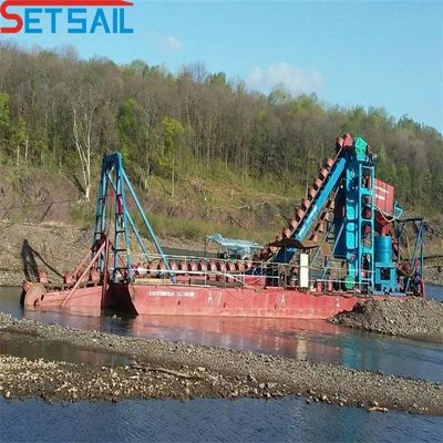200m3/Hora Dredger de ouro de cadeia de balde para venda na Indonésia Amigável ao meio ambiente