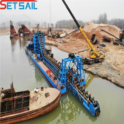 200m3/Hora Dredger de ouro de cadeia de balde para venda na Indonésia Amigável ao meio ambiente