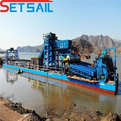 Dredger de mineração de ouro tipo cadeia de balde com serviço pós-venda ao longo da vida e amostras