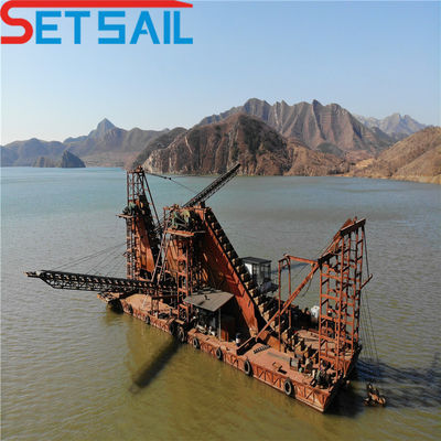 Dredger de mineração de ouro tipo cadeia de balde com serviço pós-venda ao longo da vida e amostras