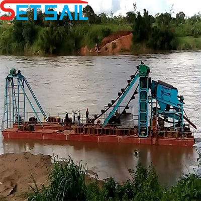 Dredger de areia de balde de cadeia de uso fluvial com consumo total de combustível 14L-39L e competitivo