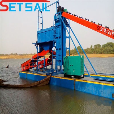 Dredger de areia de balde de cadeia de uso fluvial com consumo total de combustível 14L-39L e competitivo
