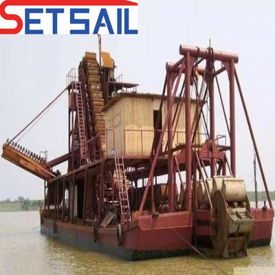 Barco de mineração de ouro e diamantes com âncora comprimento total 38 metros depósito