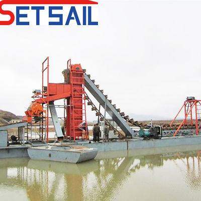 Barco de mineração de ouro e diamantes com âncora comprimento total 38 metros depósito