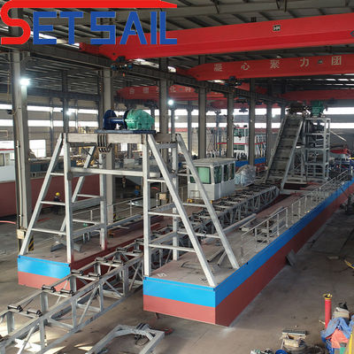 380V Resistência à Corrosão Design Chain Bucket Excavating Mining Dredger para River Gold