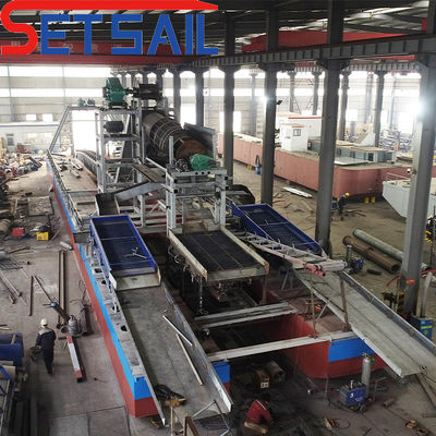 380V Resistência à Corrosão Design Chain Bucket Excavating Mining Dredger para River Gold