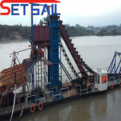 Dredger de ouro de balde de cadeia personalizado com máquinas de agitação, incluindo o custo do transporte