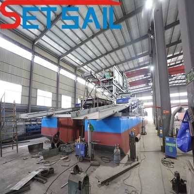 Dredger de ouro de balde de cadeia com máquina de jigging Consumo total de combustível 14L-39L