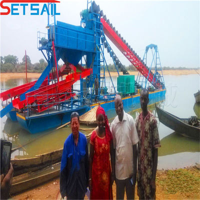 Cadeia Elétrica Balde Rio Pedra Diamante Dredger para o pagamento inicial de ouro