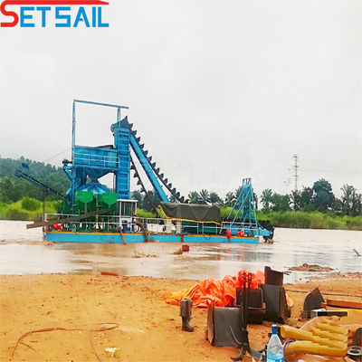 Cadeia Elétrica Balde Rio Pedra Diamante Dredger para o pagamento inicial de ouro