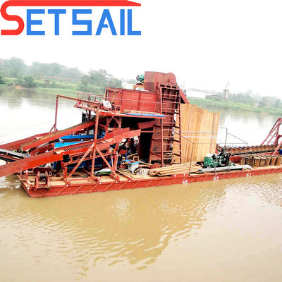 Dredger de ouro de balde de cadeia Largura 4,5 m-10 m para conjuntos elétricos na mineração de ouro e diamantes