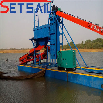 Bucke Chain Reservoir Sand Diamond Dredge Machinery for River Stone Certificado ISO CE