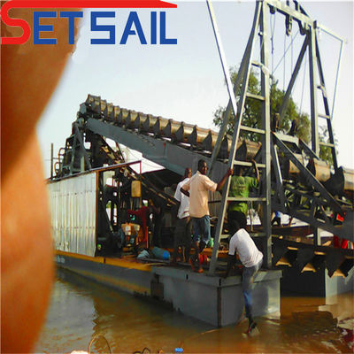 Bucke Chain Reservoir Sand Diamond Dredge Machinery for River Stone Certificado ISO CE