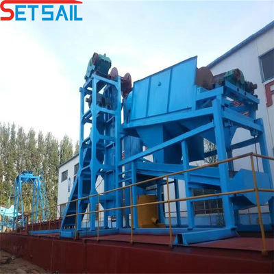 86PCS-100PCS Chain Bucket River Gold Diamond Mining Machinery com chuveiro de agitação