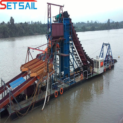 86PCS-100PCS Chain Bucket River Gold Diamond Mining Machinery com chuveiro de agitação