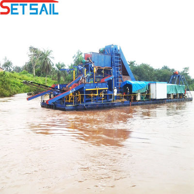 60m3-300m3 Capacidade Cadeia Balde de ouro Máquinas de mineração de diamantes para reservatório fluvial