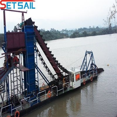 60m3-300m3 Capacidade Cadeia Balde de ouro Máquinas de mineração de diamantes para reservatório fluvial