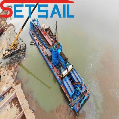 60m3-500m3 Capacidade Customizada Chain Bucket Sand Gold Dredger com Trommel Screen