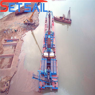 128-176PCS Chian quantidade cadeia balde rio areia navio de ouro com máquinas triturador