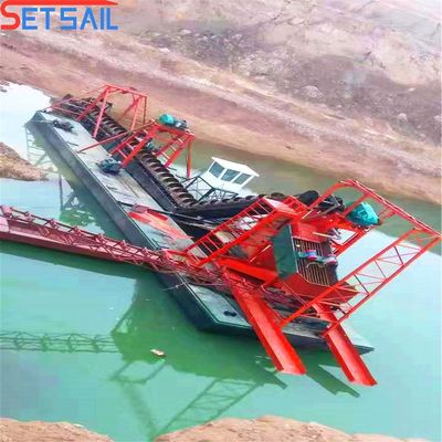 Máquinas de mineração de ouro e diamantes de 75-150 kW com baixa falha de balde com profundidade de dragagem de 7-20 m