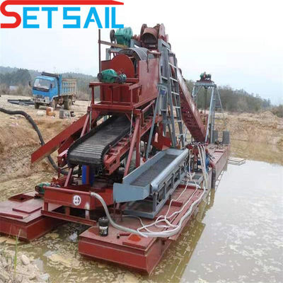 Quantidade de cadeia 172PCS-200PCS Máquinas de mineração fluvial de baixa falha com equipamento de jigging