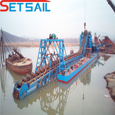 4kw X 3-10kw X3 Migração Device Chain Bucket River Máquinas de mineração de ouro com Jigging