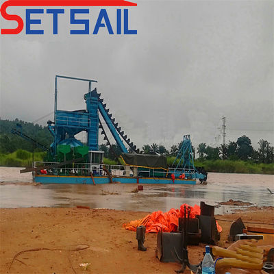 Chain Bucket River Máquinas de mineração de ouro e diamantes com 172PCS-200PCS Quantidade de cadeia