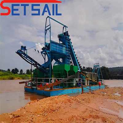 Chain Bucket River Máquinas de mineração de ouro e diamantes com 172PCS-200PCS Quantidade de cadeia