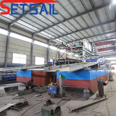 75kw-240kw motor principal cadeia de potência de balde rio de ouro máquinas de dragagem para diamante