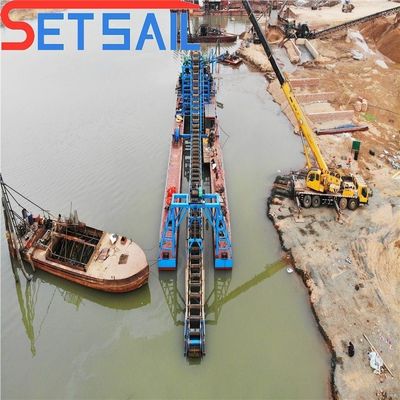 Cadeia de frete marítimo Bucket River Gold Diamond Machinery com e Potência total 95kw-260kw