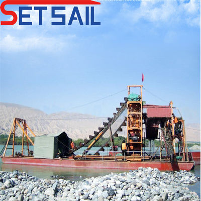 60m3-300m3 Capacidade Cadeia Balde Equipamento de mineração de ouro e diamantes com Jigging