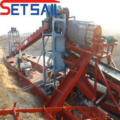 60m3-300m3 Capacidade Cadeia Balde Equipamento de mineração de ouro e diamantes com Jigging