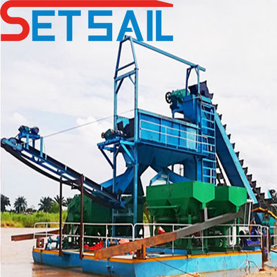 37kw-150kw Dredging Power Chain Bucket River Equipamento de mineração de diamantes com centrífuga