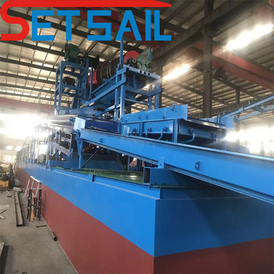 Dredger de areia de balde de cadeia 75kw-240kw Potência para extração de ouro e diamantes de areia do rio