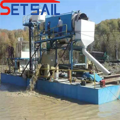 Chain Bucket River Navio de mineração de ouro e diamantes com potência de motor de elevação 7.5kw-100kw