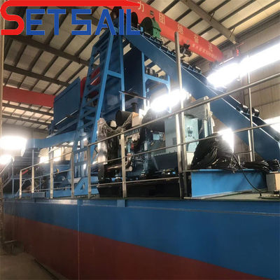 Chain Bucket River Navio de mineração de ouro e diamantes com potência de motor de elevação 7.5kw-100kw