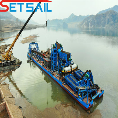 Chain Bucket Lake Mining Gold Diamond Navio com agitação paracote de elevação de motor de potência