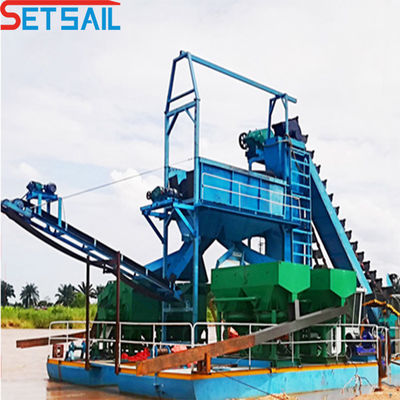 Equipamento de dragagem de mineração de baldes de cadeia de alta capacidade para a solução personalizada de ouro do rio
